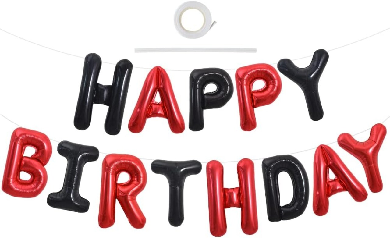 Colorful Celebrations: 16-Inch Mylar Foil Happy Birthday Balloons Banner - Eco-Friendly Decor for All Ages!